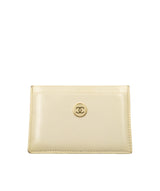 Chanel Chanel Cream Button CC Caviar Card Holder  - AGL2105