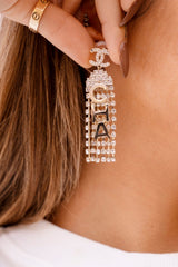 Chanel Chanel Diamante Pearl Tassel Drop Earrings - AGL1625