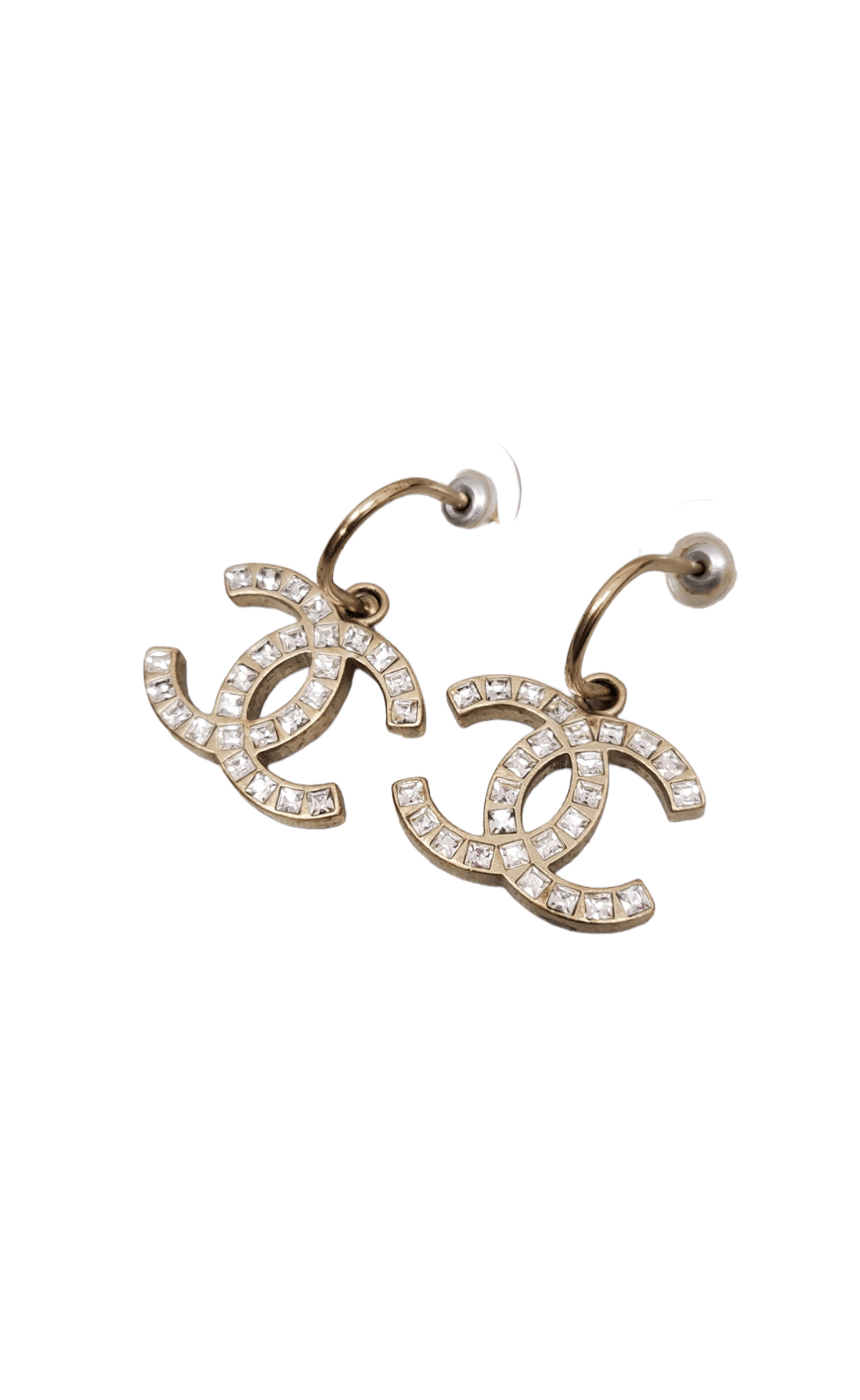 chanel double c stud earrings