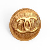 Chanel Chanel engraved CC gold button pin