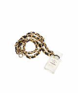 Chanel Chanel glass perfume bottle with black and gold rope necklace ASL1102