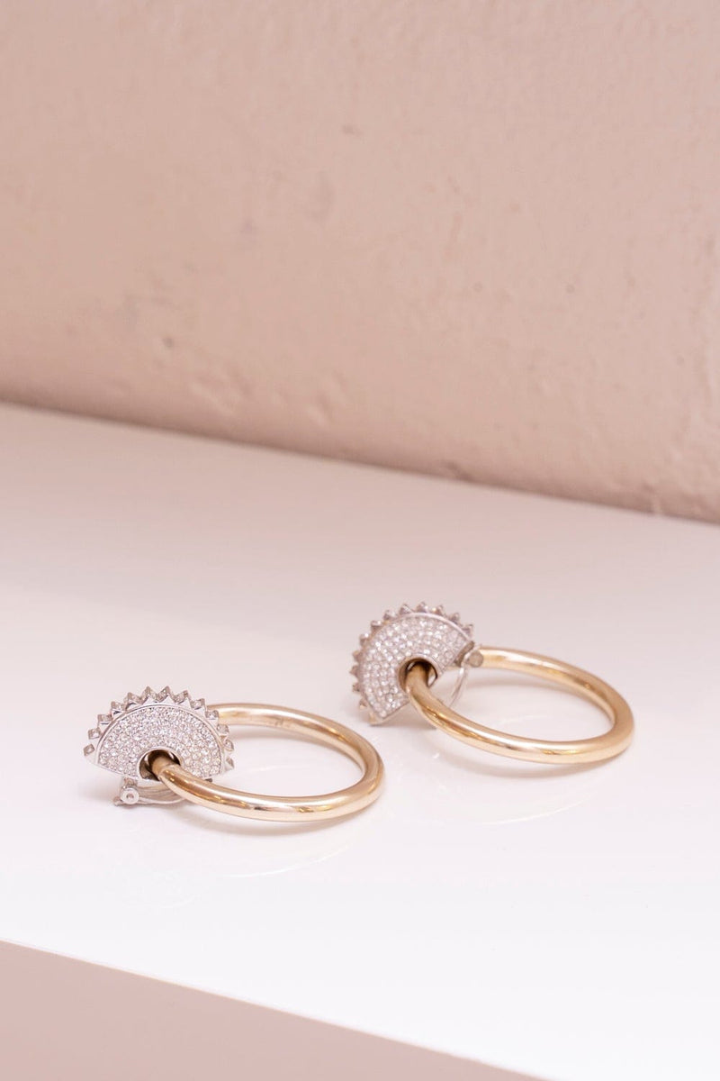 chanel diamond hoop earrings