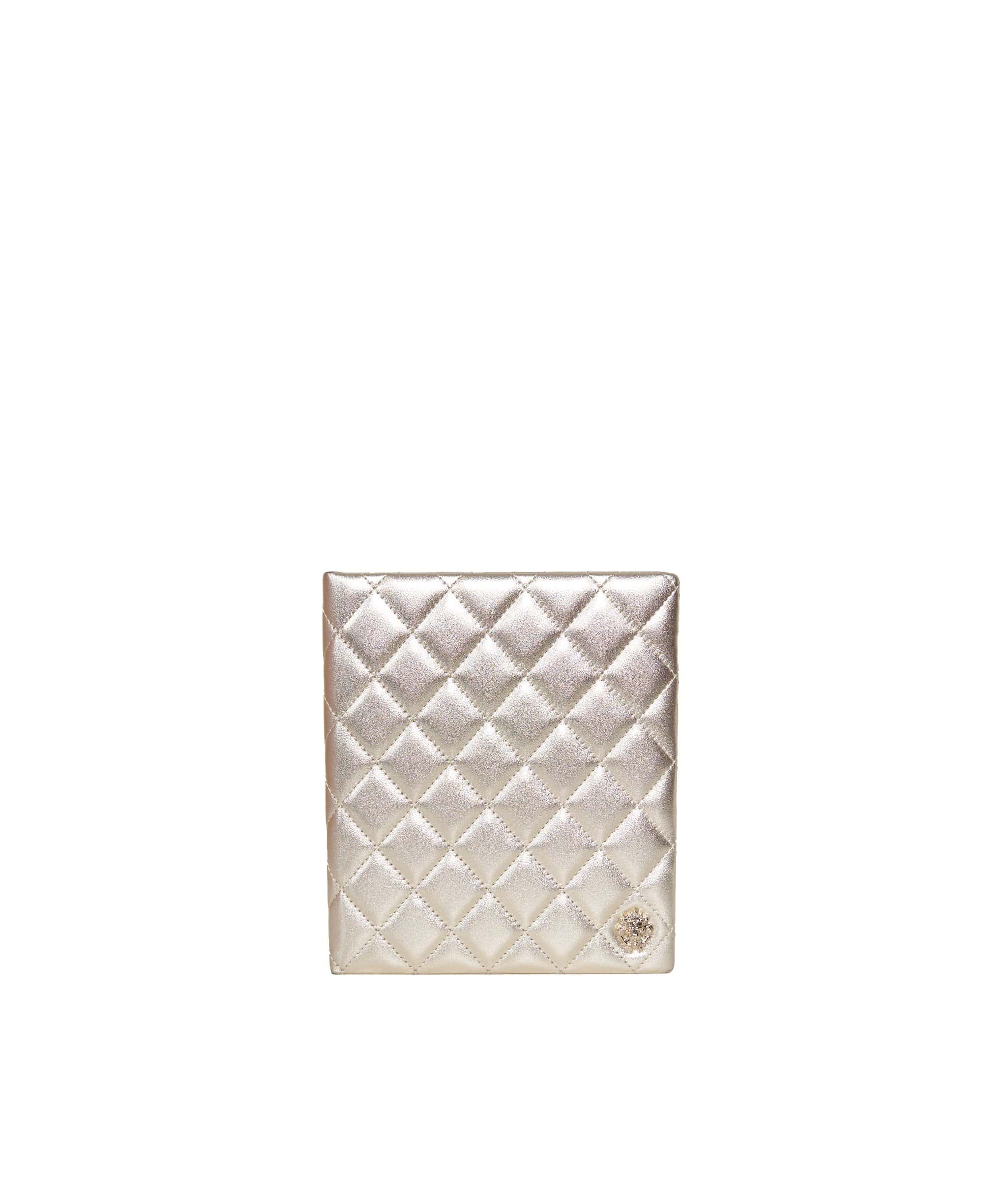 Chanel Chanel Gold Leather Quilted Notepad - AGL1266