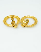 Chanel Chanel Gold Loop Clip-on Earrings ASL2460