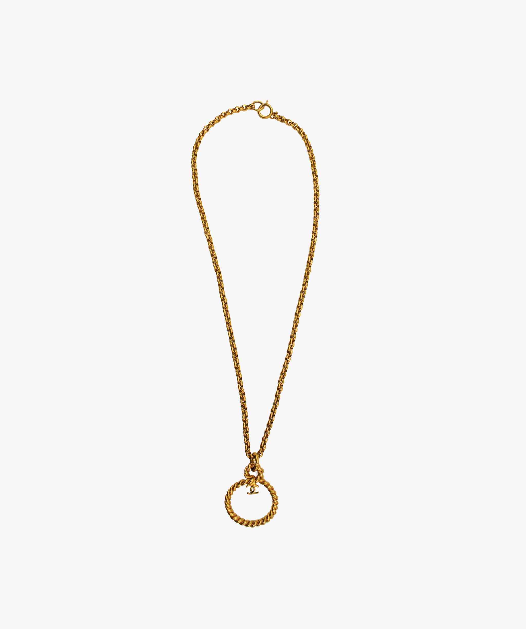 Chanel Chanel Gold Loop Pendant Necklace - ASL2090