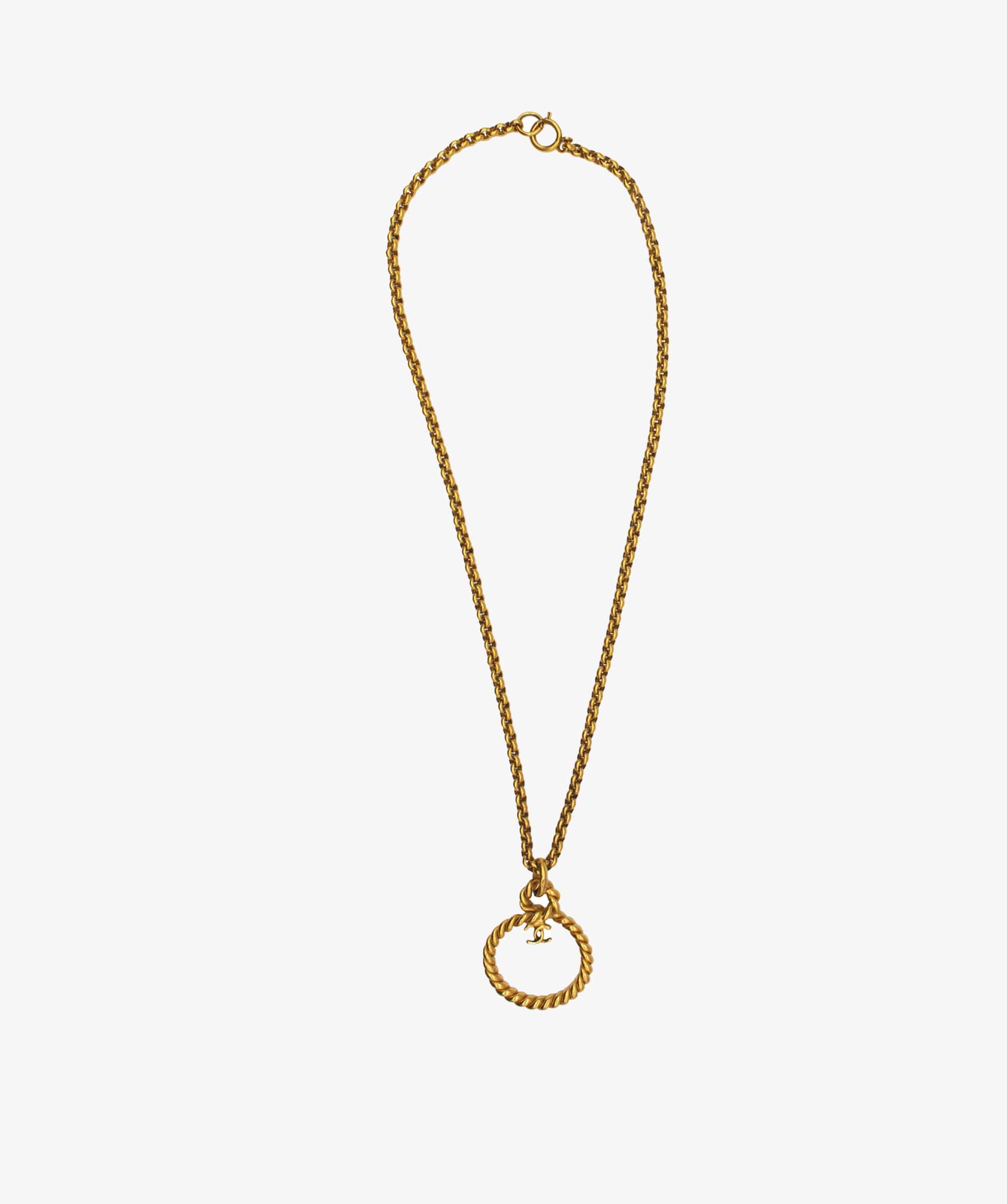 Chanel Chanel Gold Loop Pendant Necklace - ASL2090