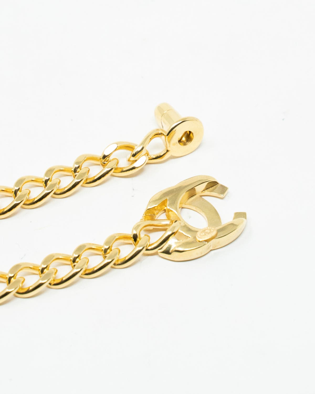 Chanel Chanel Gold Turnlock CC Chain Bracelet - AWL2445