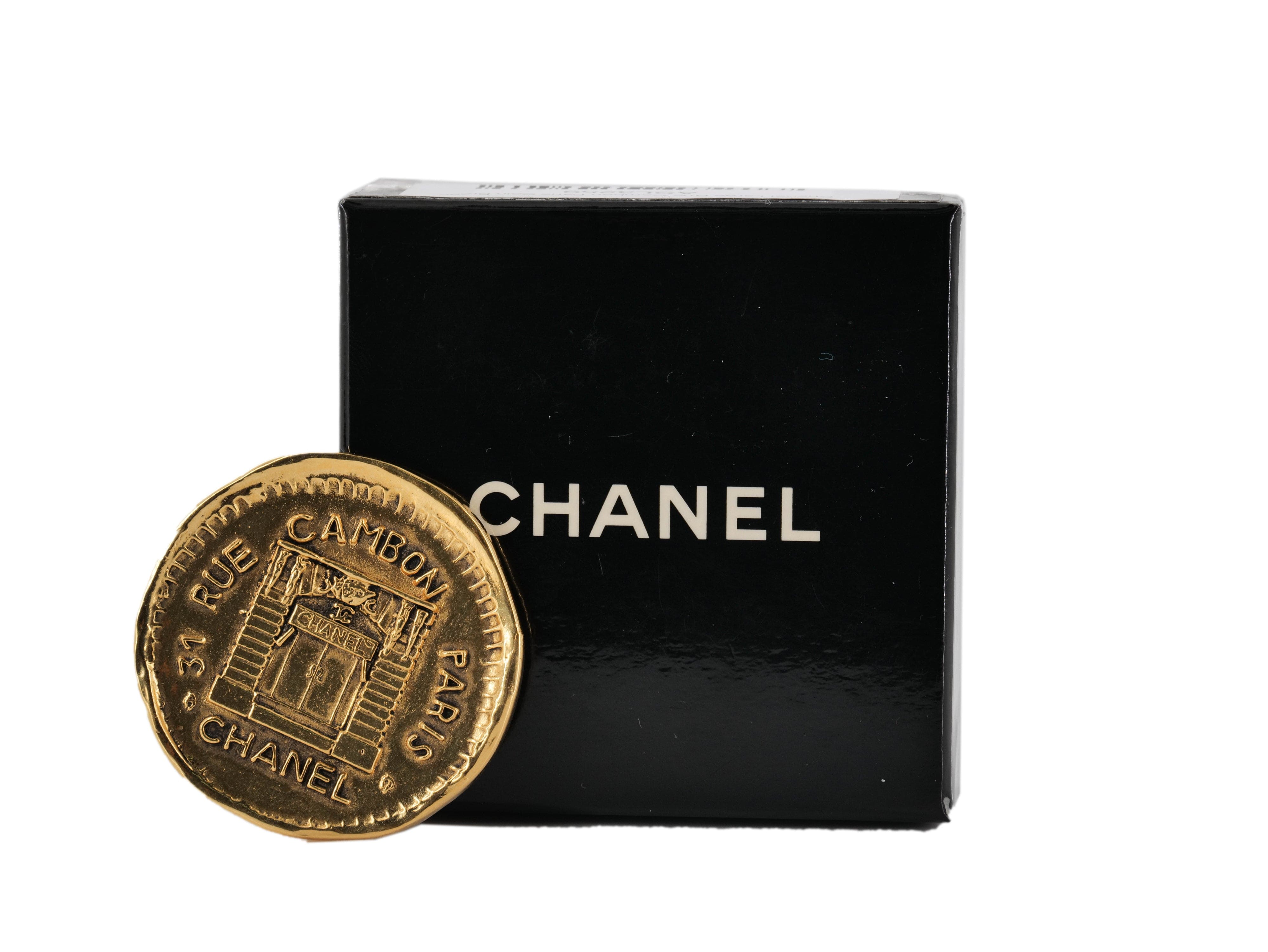 Chanel Chanel Large Rue Cambon Paris Coin Brooch ASL3259