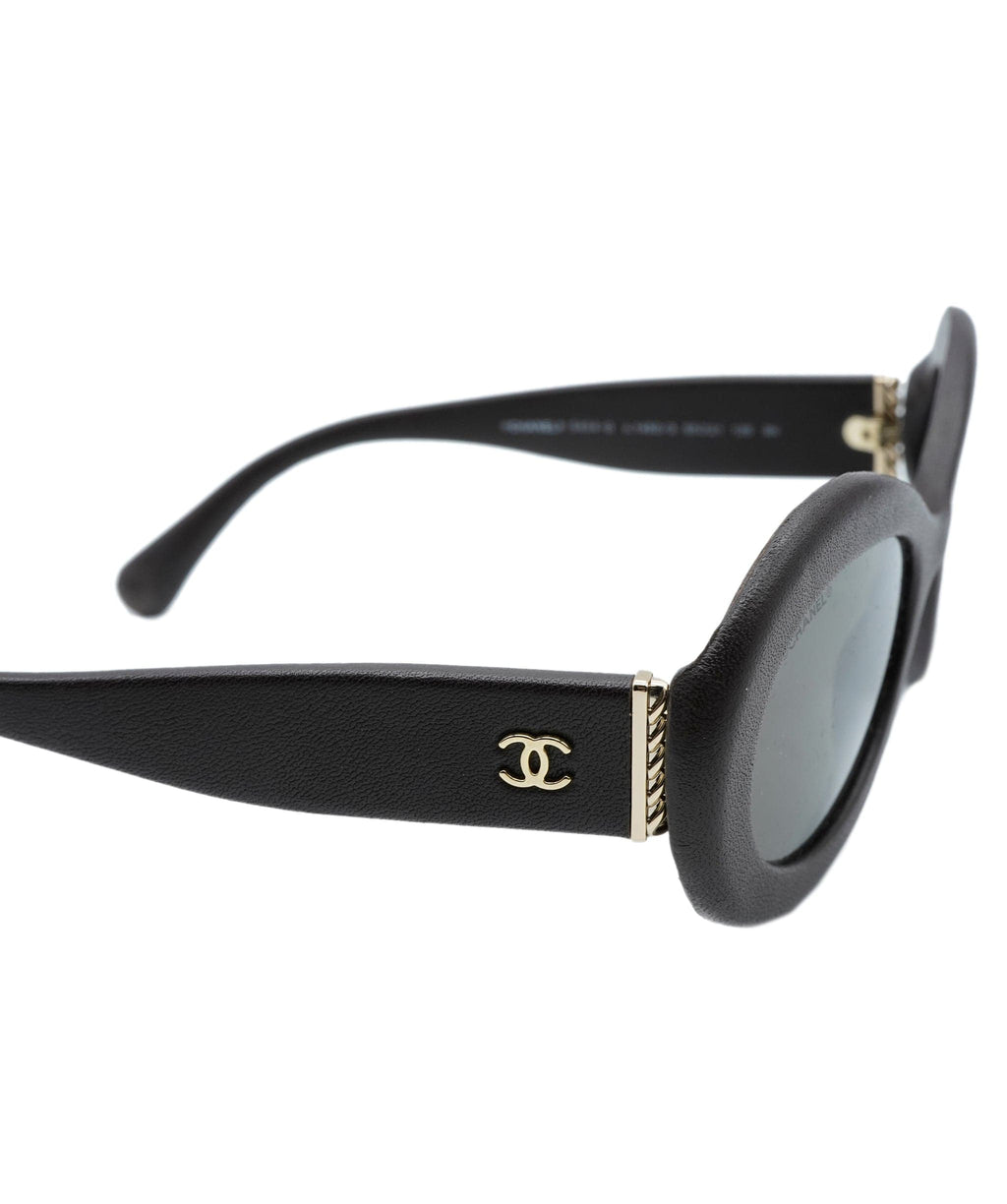 Chanel top leather sunglasses