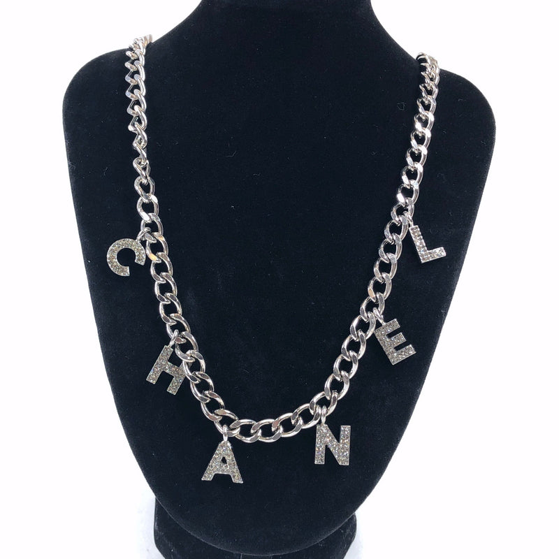 Chanel Chanel Silver Logo 02A Necklace  PXL2513