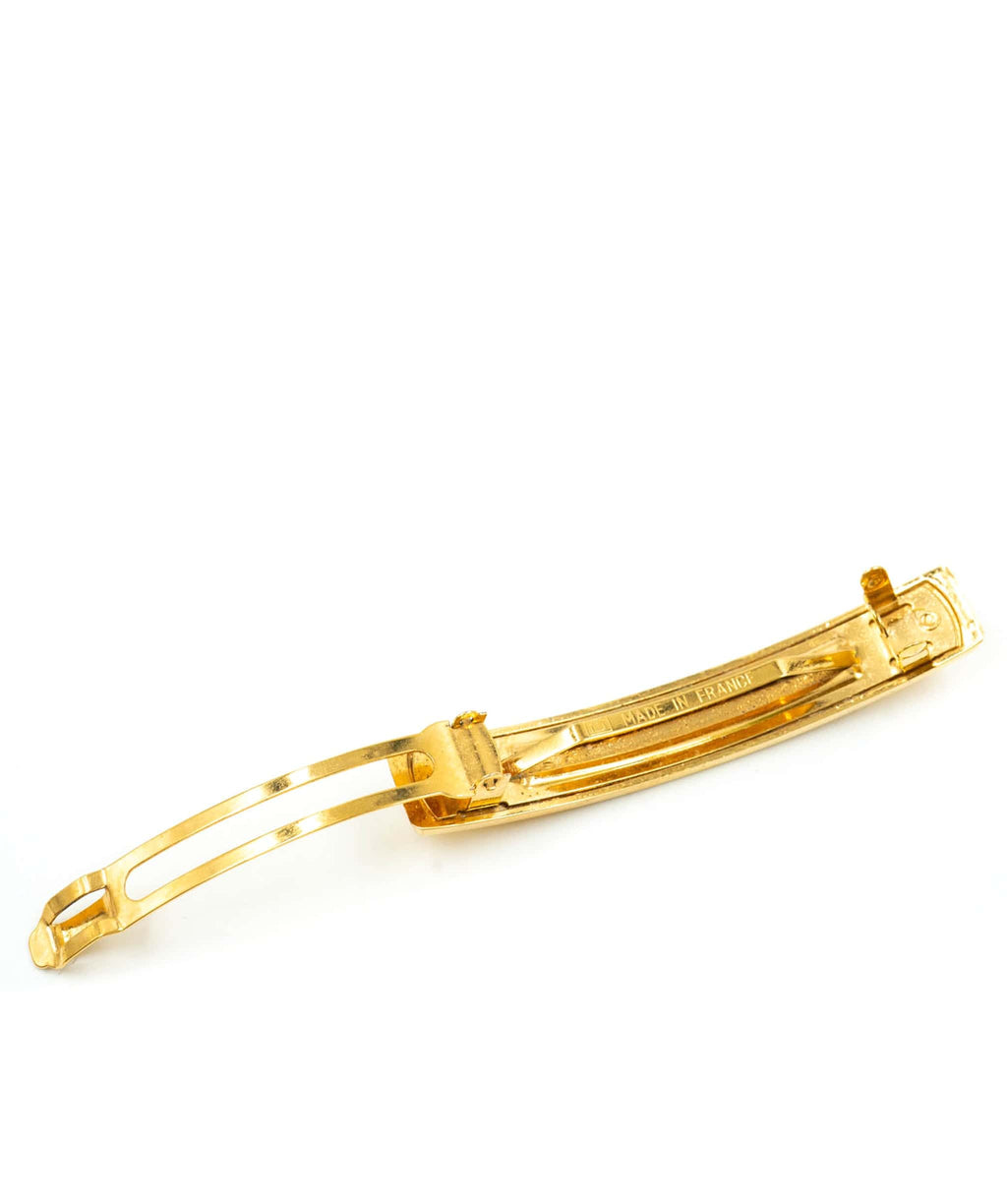 Chanel Logo Hair Clip Gold ASL4879 LuxuryPromise