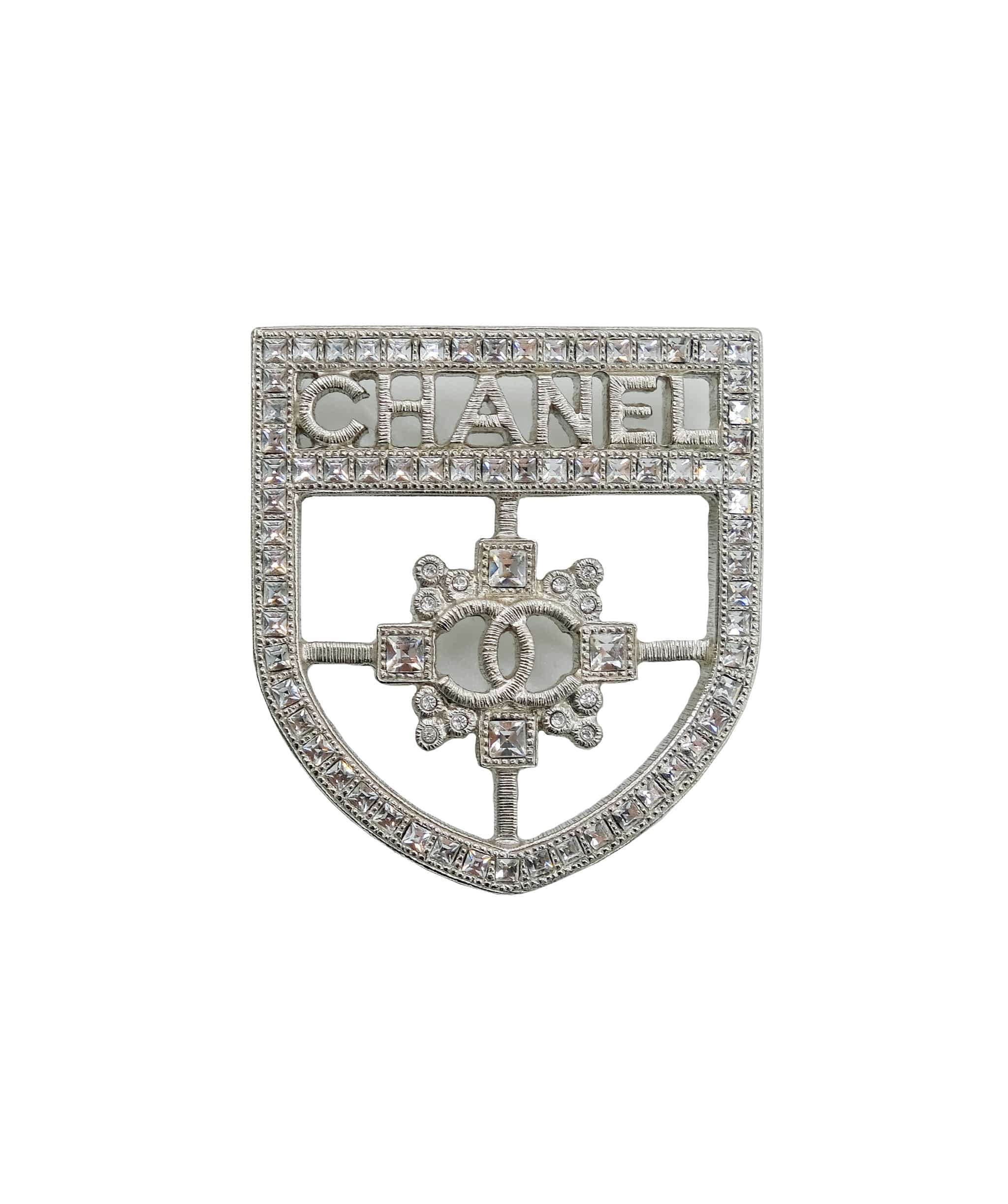 Chanel Chanel Logo Shield Brooch REC1232