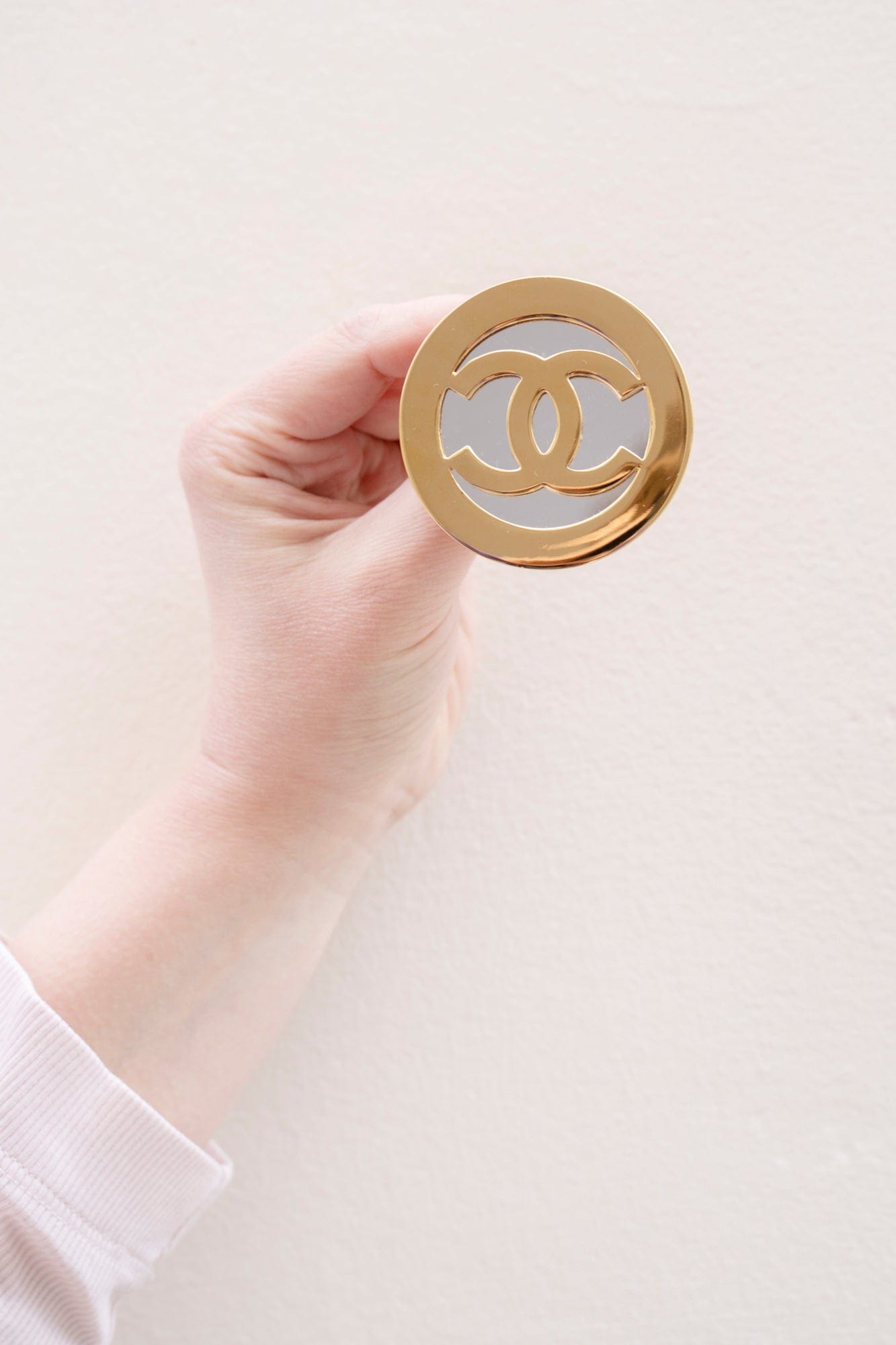 Chanel Chanel Mirror CC Two Tone Large Brooch - ASL2517