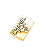 Chanel Chanel Name Tag Gold-Tone Brooch - AWL1431