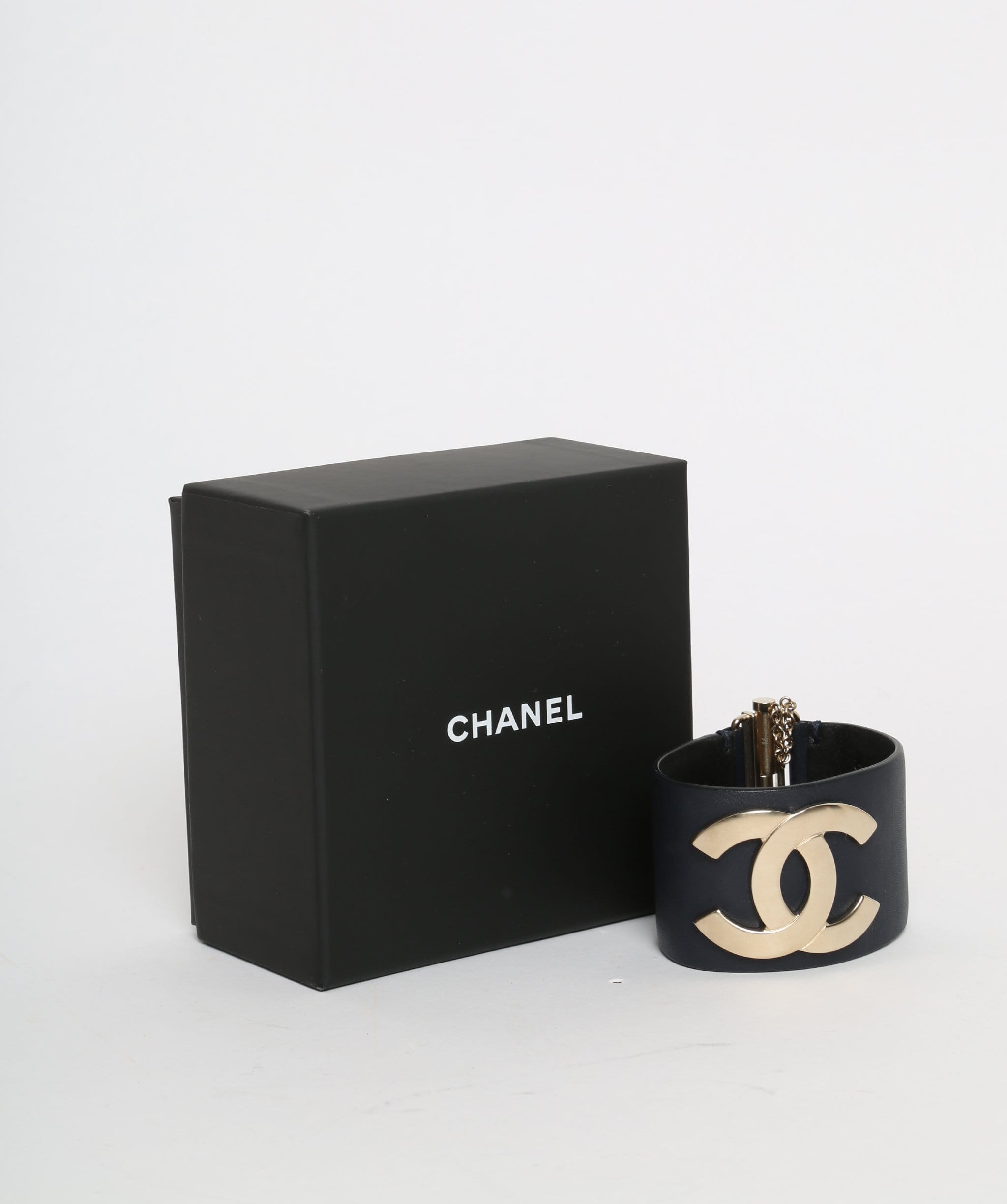 Chanel Chanel Navy CC Cuff GHW
