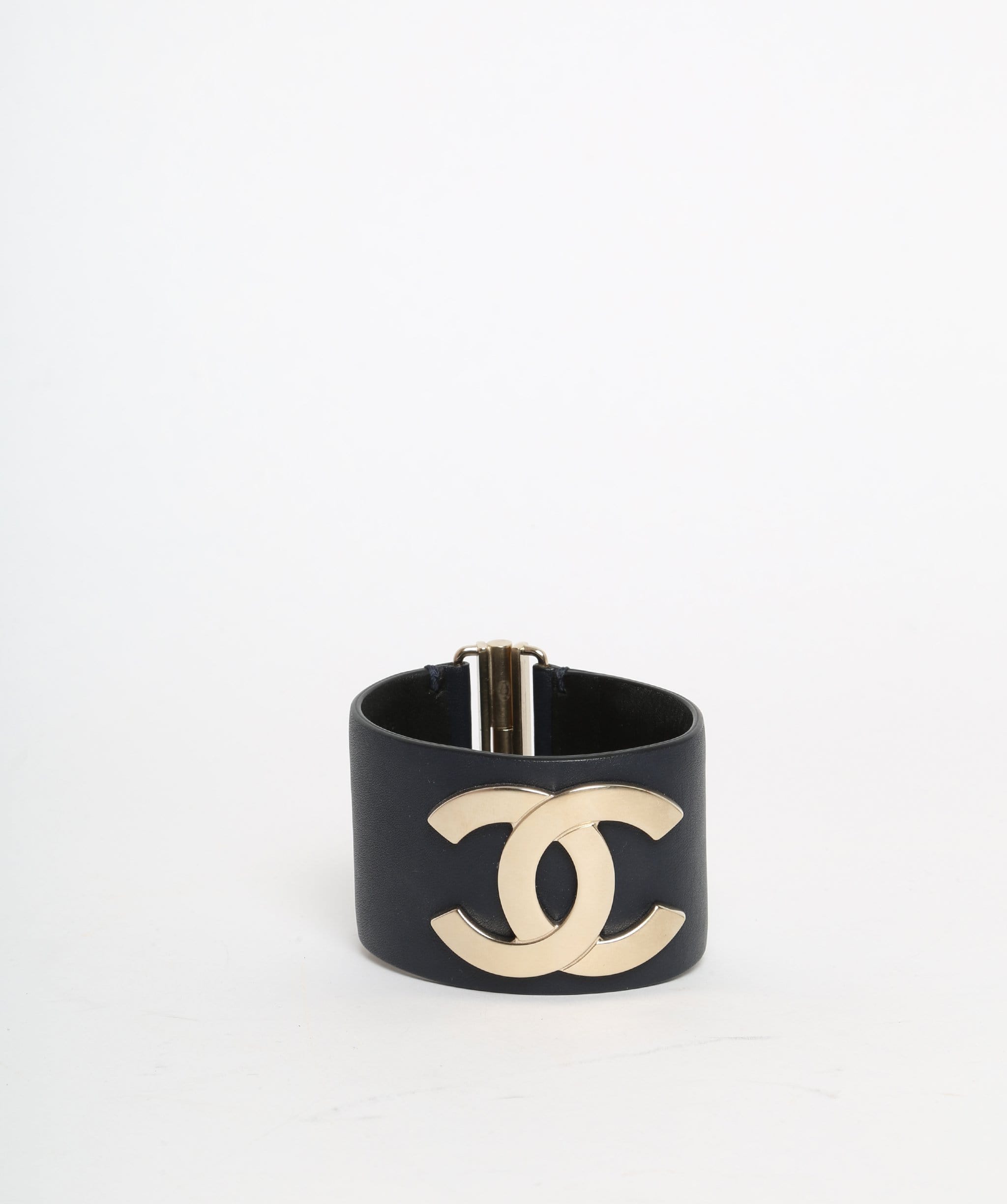 Chanel Chanel Navy CC Cuff GHW