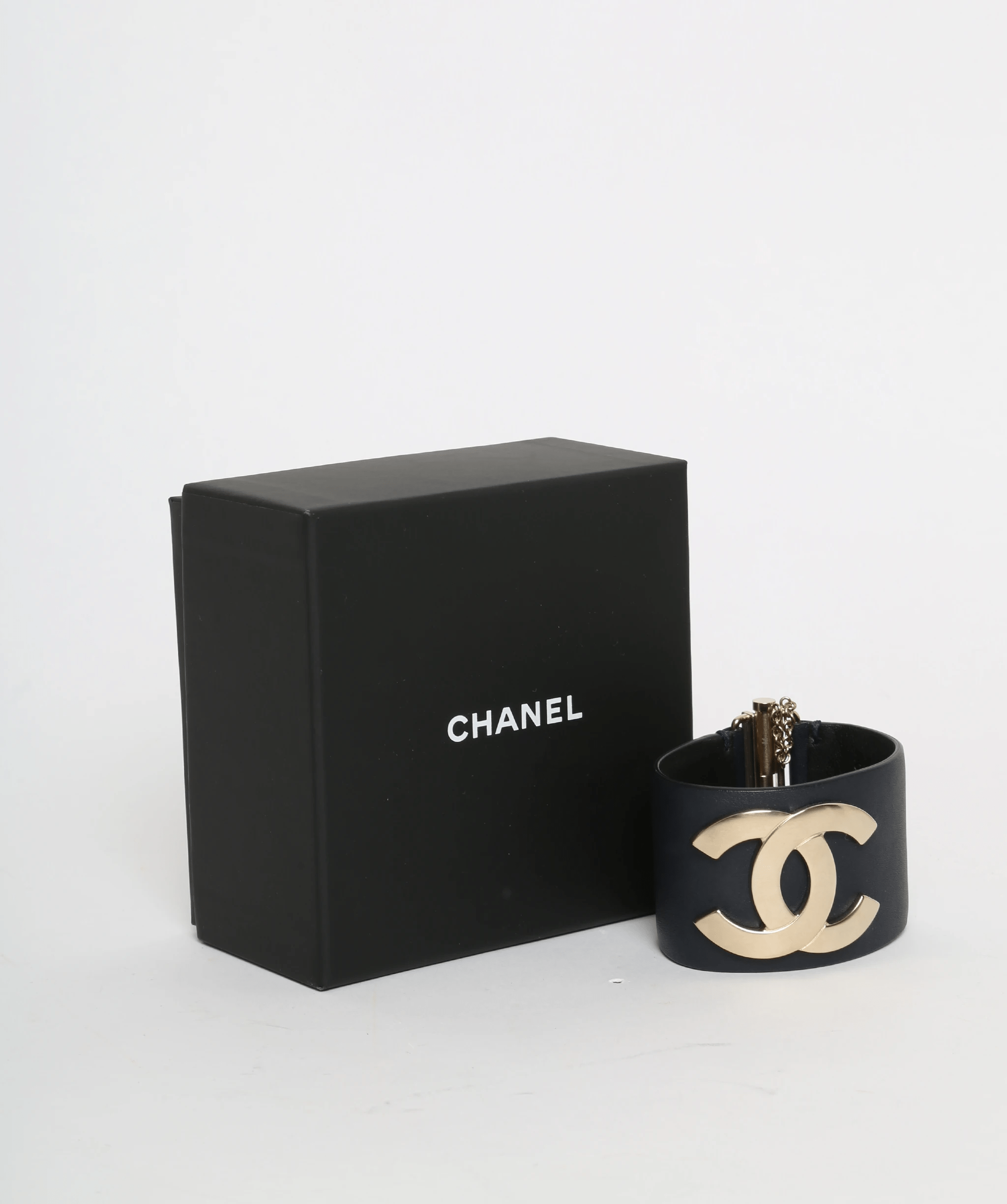 Chanel Chanel Navy CC Cuff GHW