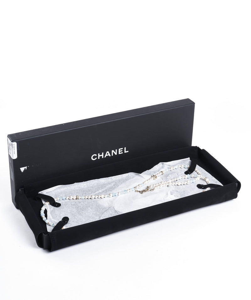 Chanel Chanel Necklace Pearl Blue