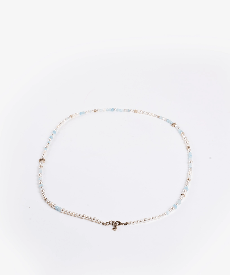 Chanel Chanel Necklace Pearl Blue