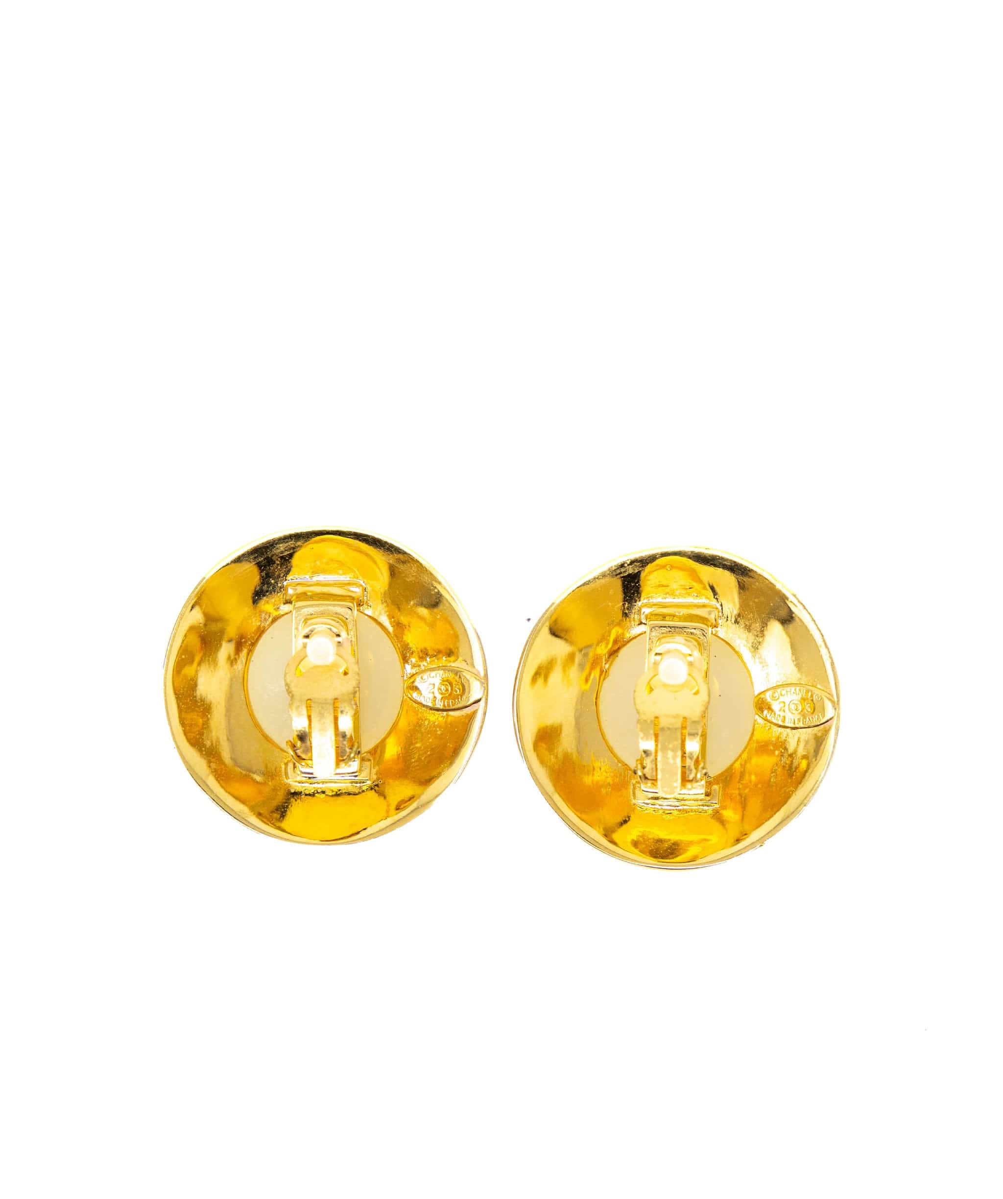Chanel Chanel Oversized earrings with yellow resin, rhinestone and star detailings, collection 23 (early 1991) comes with original box - AGL2160