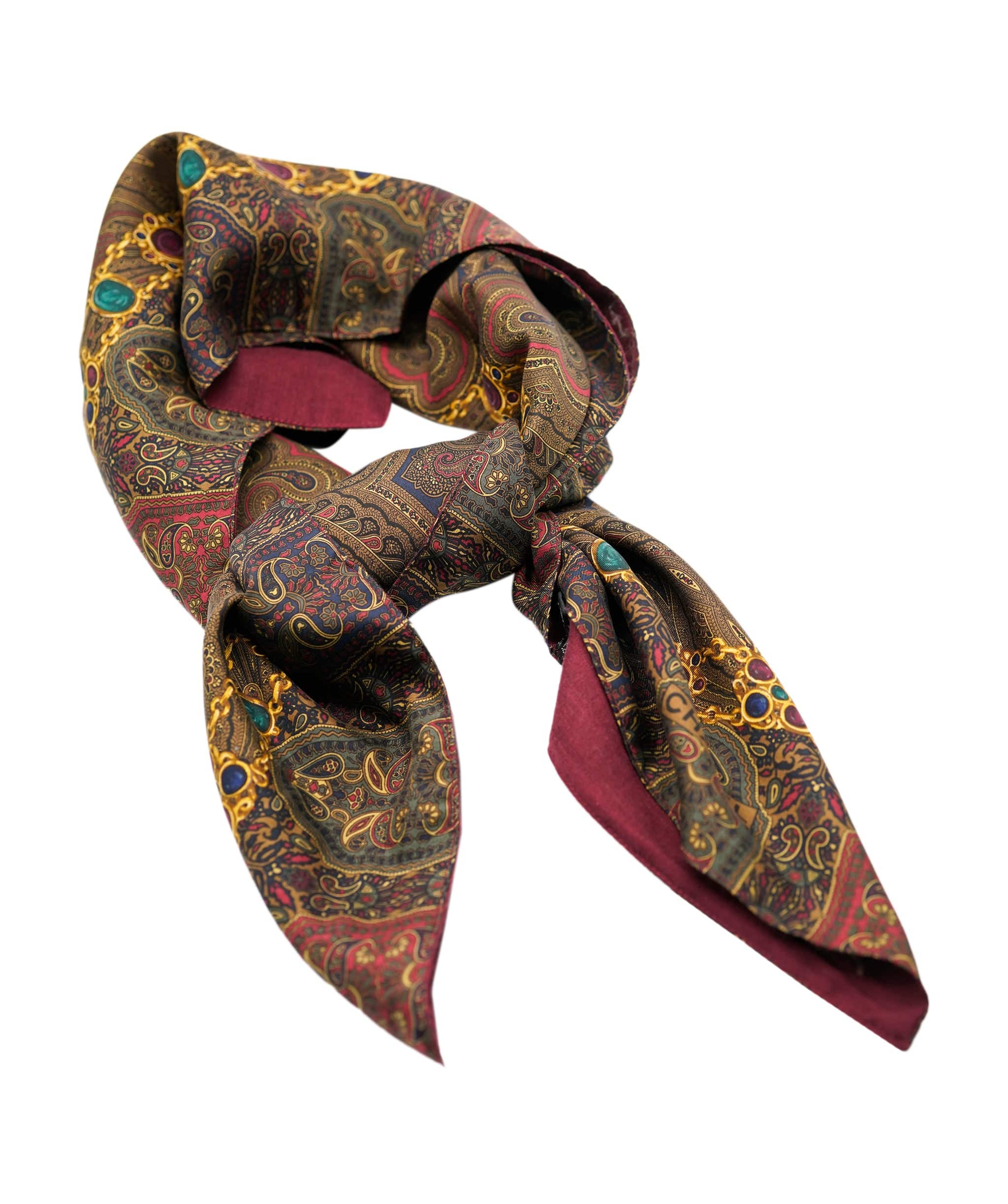 Chanel Chanel Paisley and jewellery Motif Scarf AAV6107 AWL4283