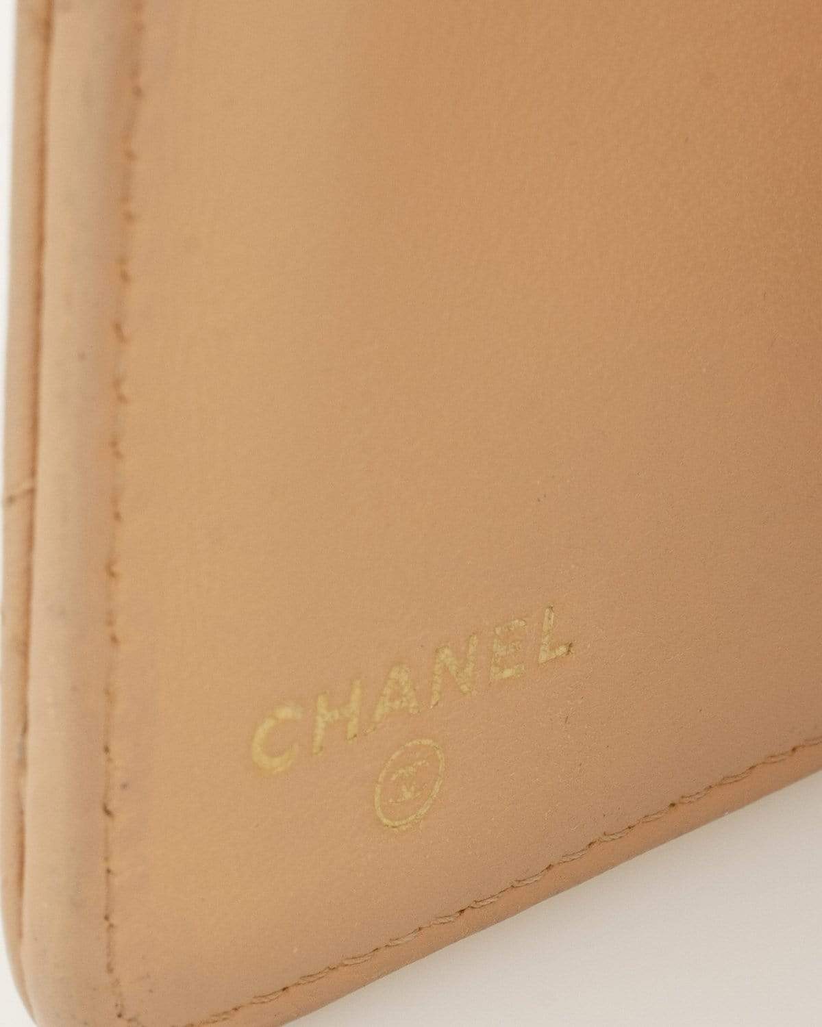 Chanel Chanel Peach Lambskin Quilted Bi-Fold Wallet- AWL1941