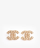 Chanel Chanel pearl CC earrings studs