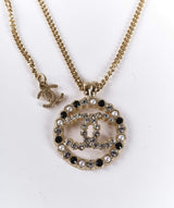 Chanel Chanel pearly white, black, crystal necklace