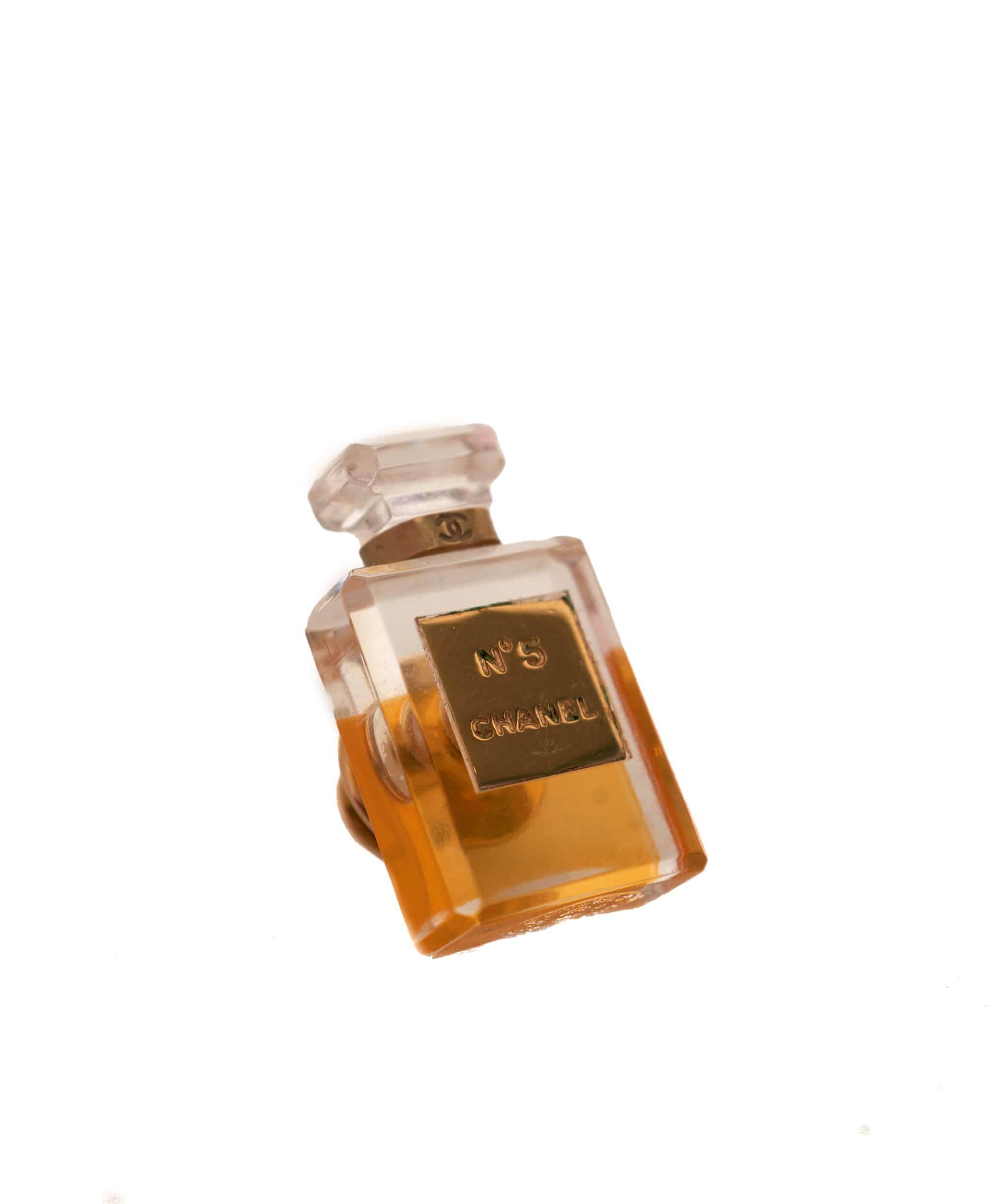 Chanel perfume bottle brooch