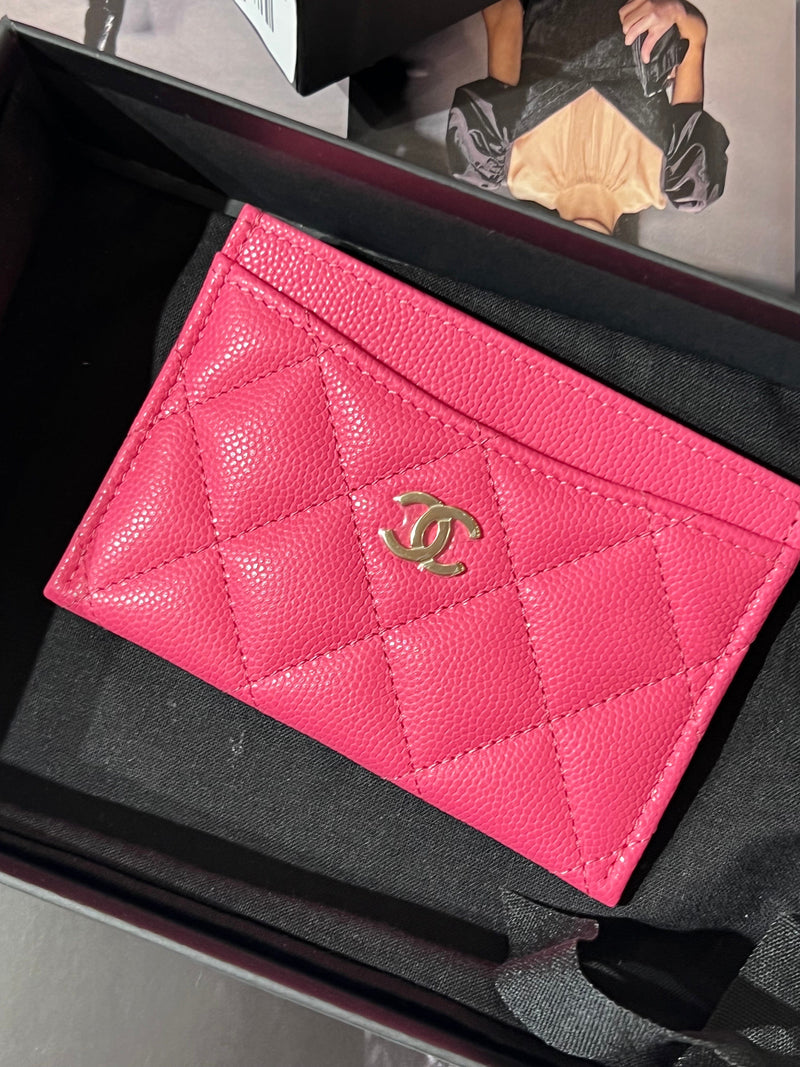 Chanel pink card discount holder