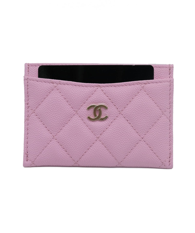 Chanel Card Holder Caviar Pink - Kaialux
