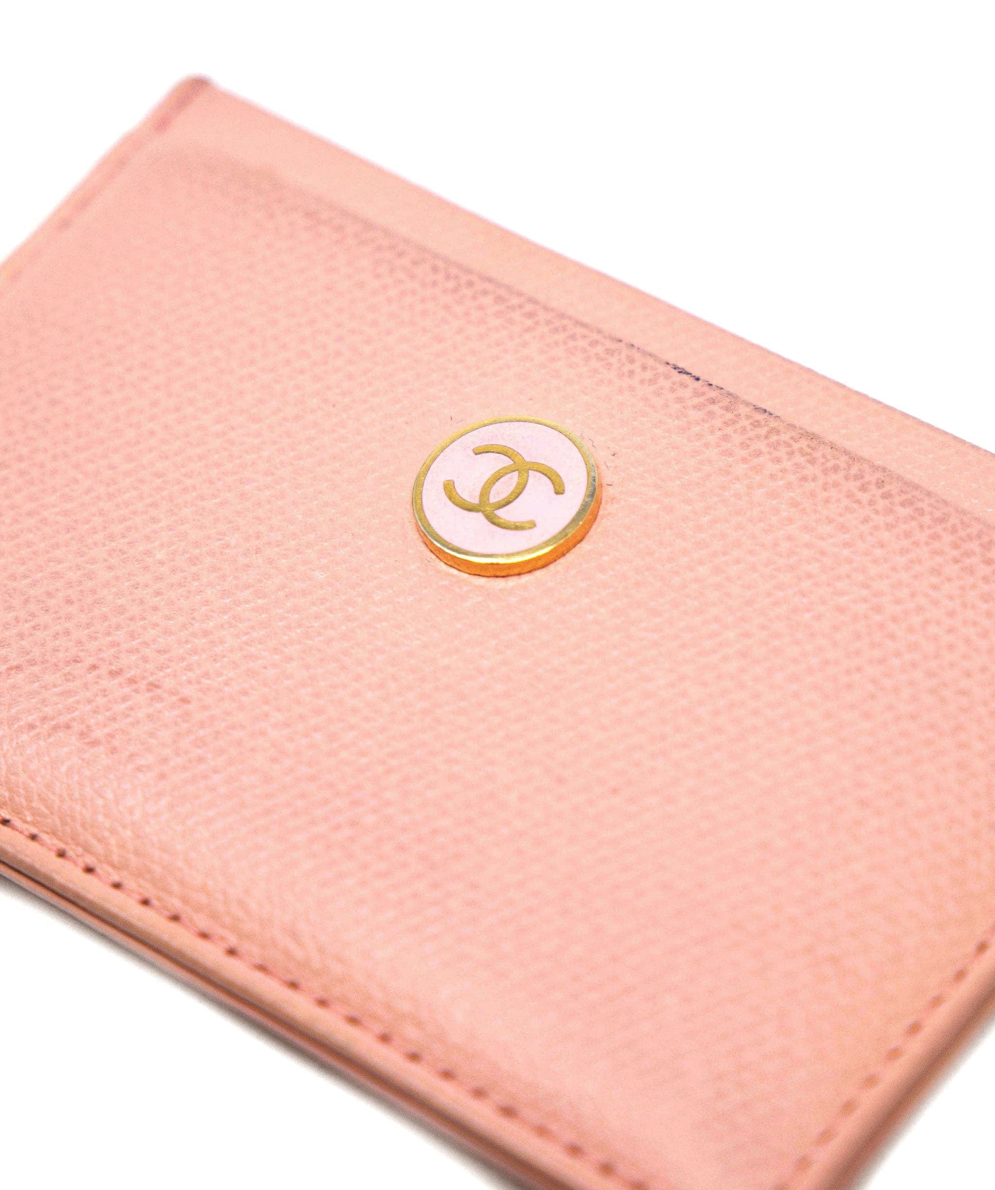 Chanel Chanel Pink Leather CC Card Holder AGC1156