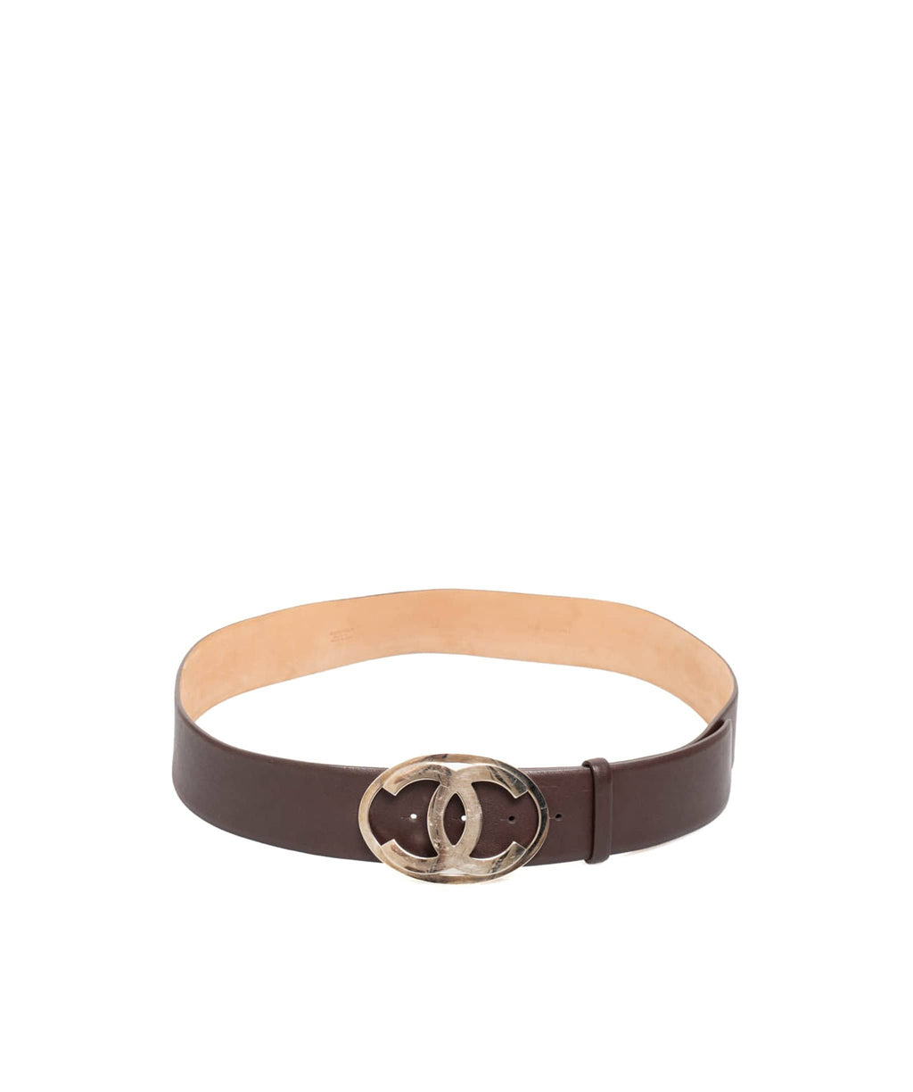 Chanel Preloved Brown Wide Leather Belt - AWL1744 – LuxuryPromise