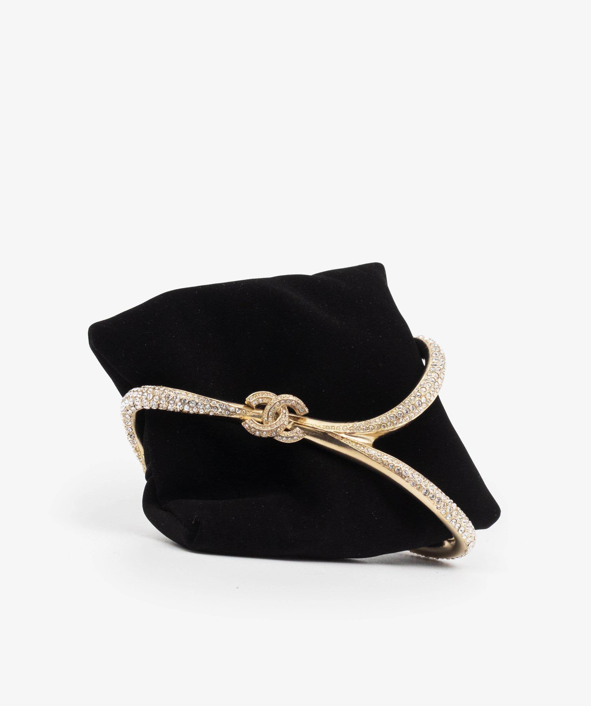 Chanel Chanel Rhinestone Studded Bangle