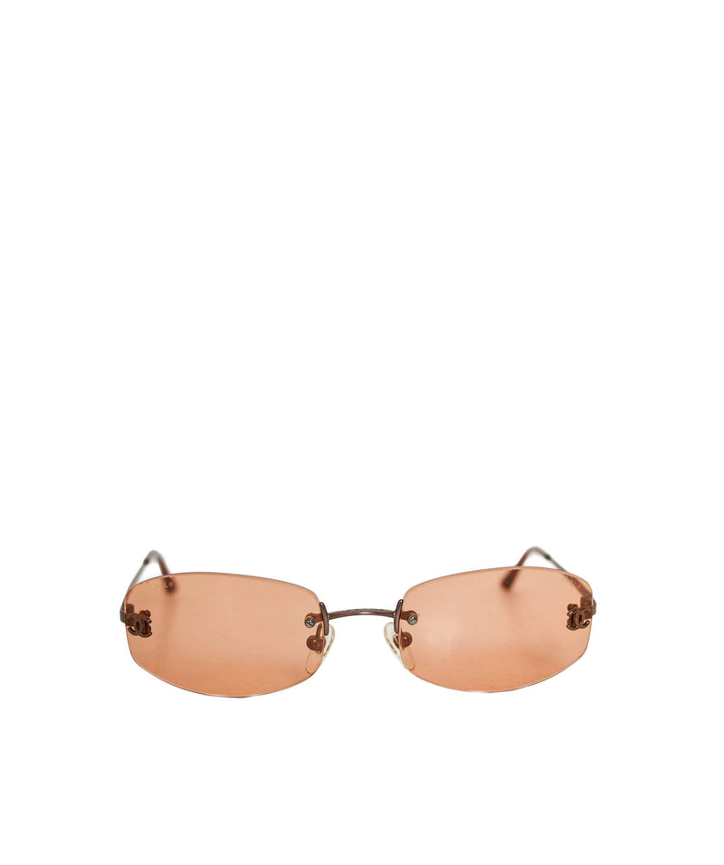 Chanel Chanel Rimless Brown Tinted Sunglasses - AWL1309