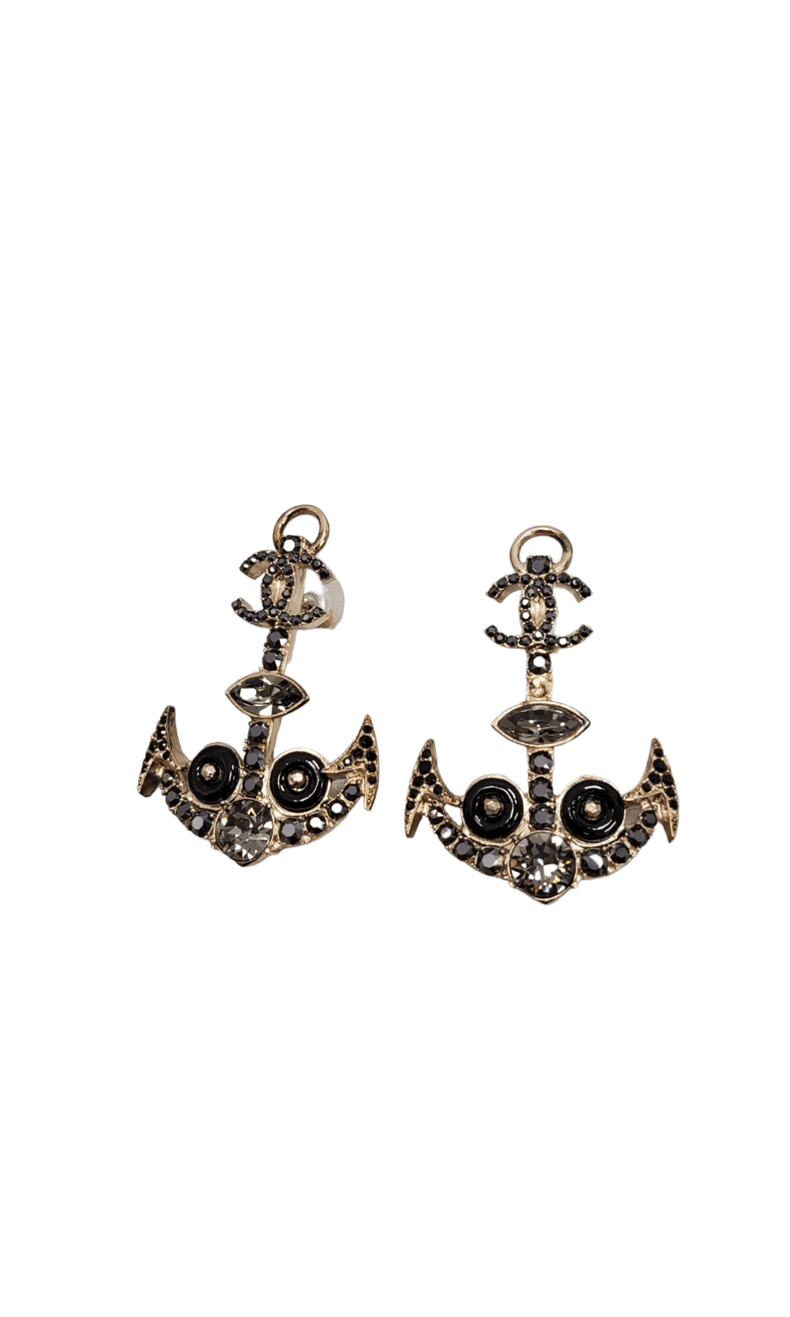 Chanel Chanel Rinestone Anchor Earrings SKAI091