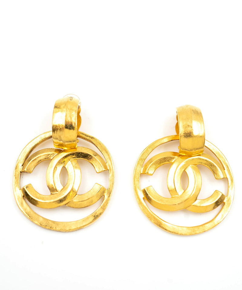 Vintage Rose Gold Plated Chanel Stud Earring