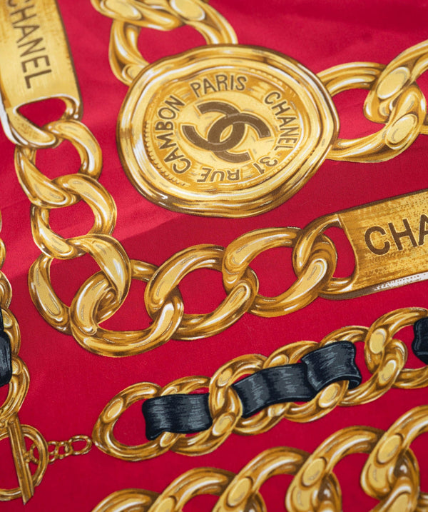 Chanel Chanel Scarf Red/Black/Gold - AWL4089