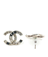 Chanel Chanel silver CC rhinstone earrings pierced - AWL3755