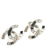 Chanel Chanel silver CC rhinstone earrings pierced - AWL3755