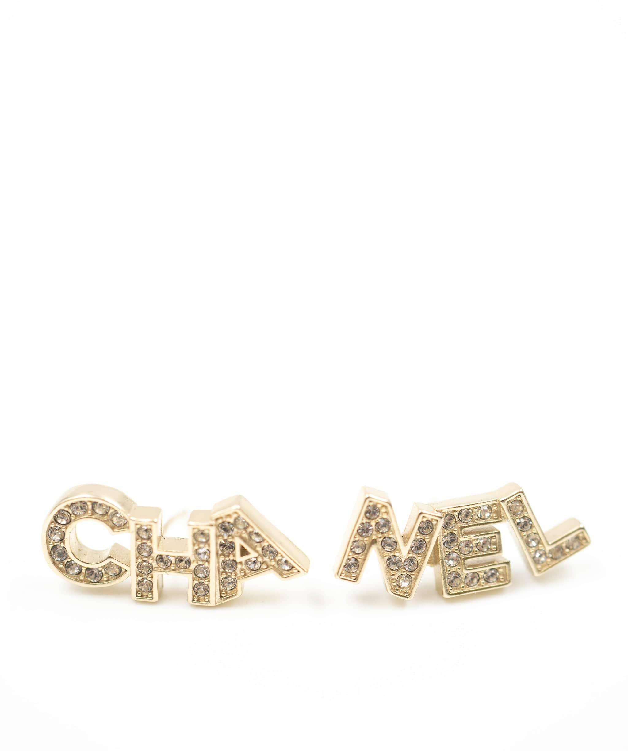 Chanel Chanel silver "CHA NEL" earrings, full set AEL1046