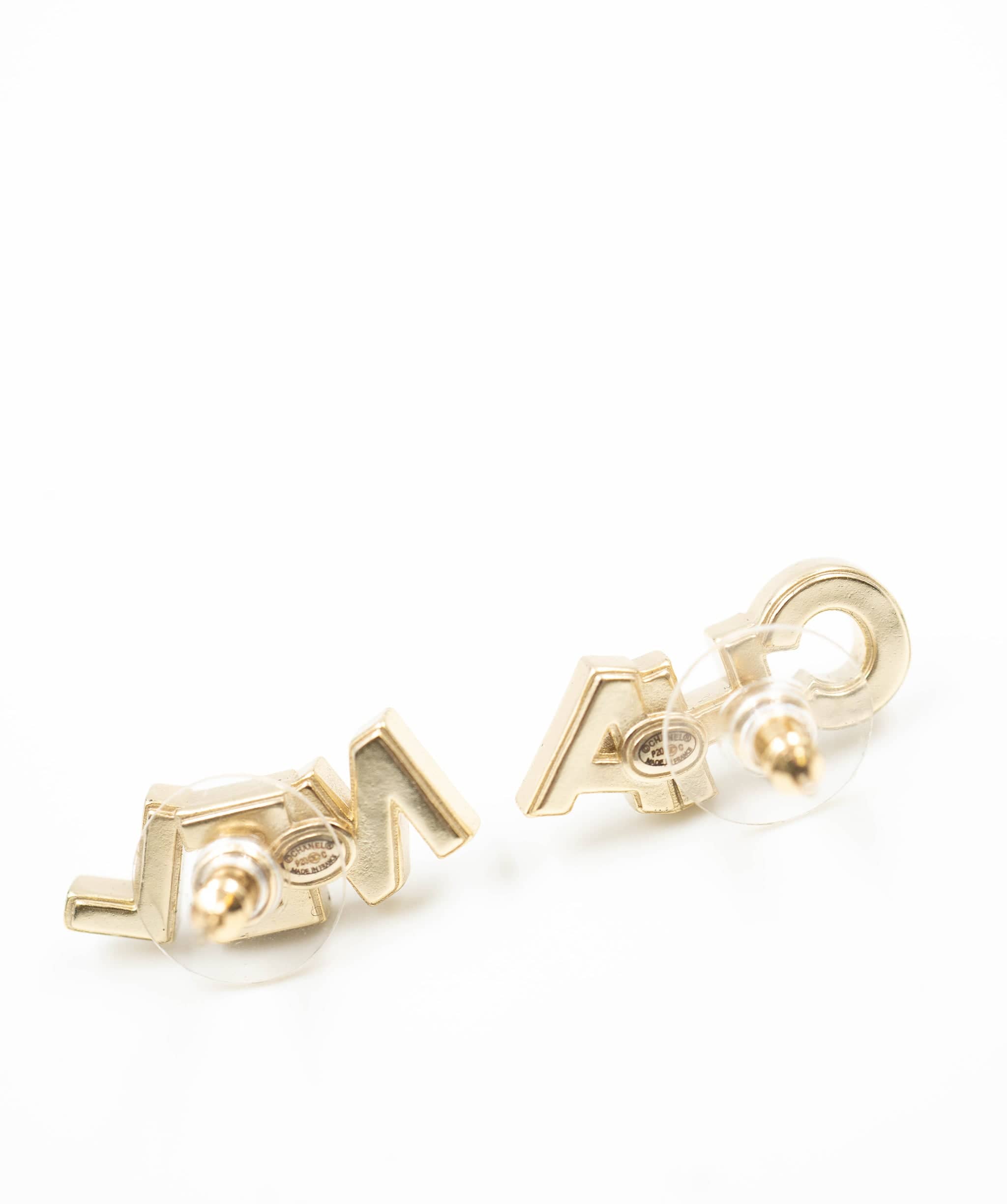 Chanel Chanel silver "CHA NEL" earrings, full set AEL1046