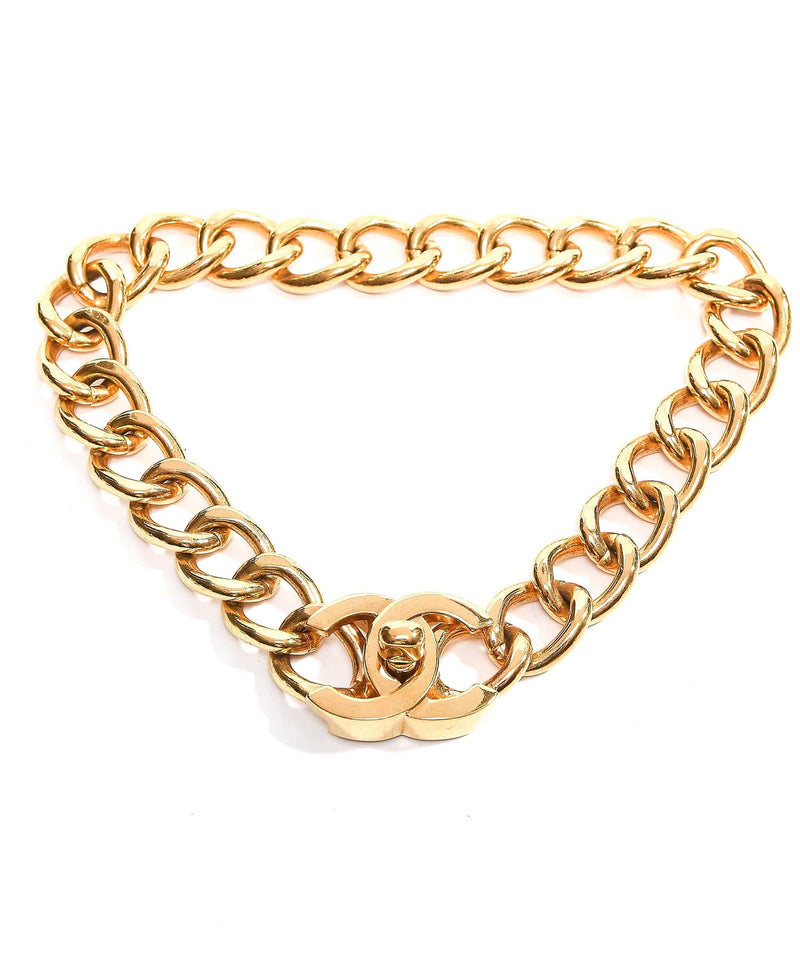 Chanel store turnlock choker