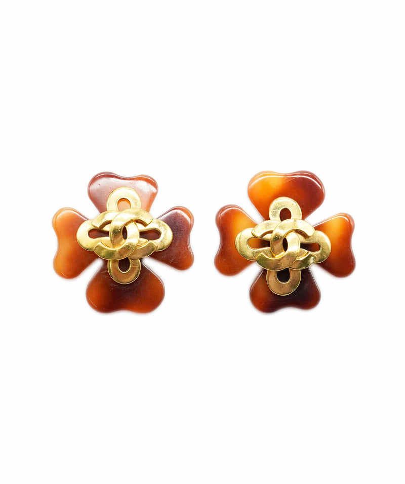 Chanel Chanel tortoise earrings - ASL2048