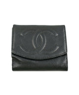 Chanel Chanel tri fold wallet in black lambskin, with 24k gold hardware trimmings ADL2058