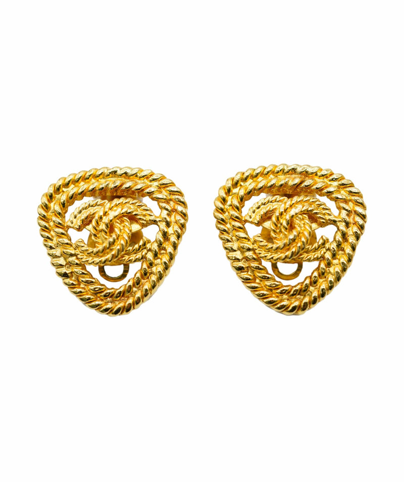 Chanel twisted deals cc earrings