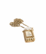 Chanel Chanel vintage style perfume bottle necklace in gold ASL1103