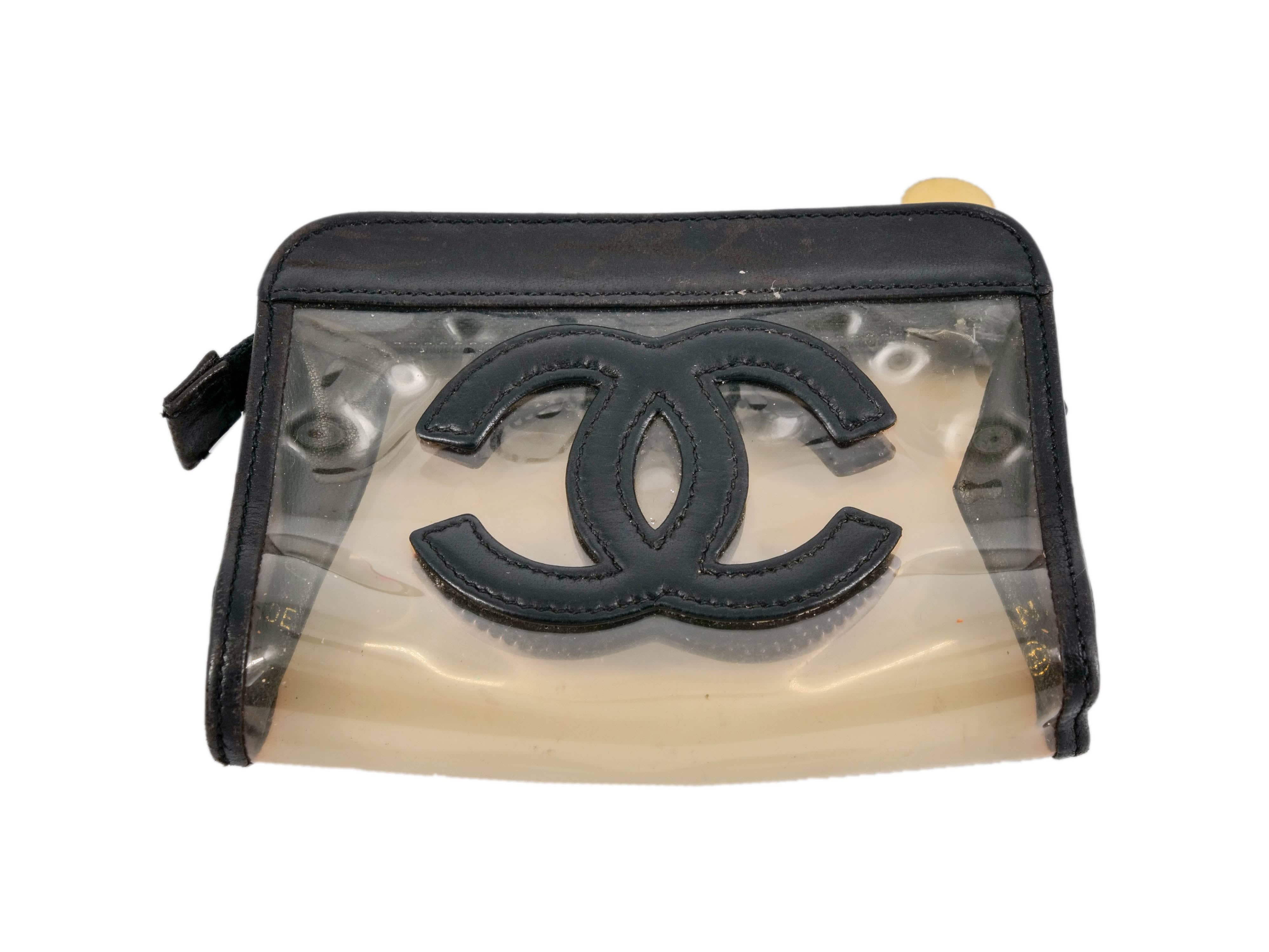 Chanel Black Quilted Transparent PVC with Leather Trim Classic
