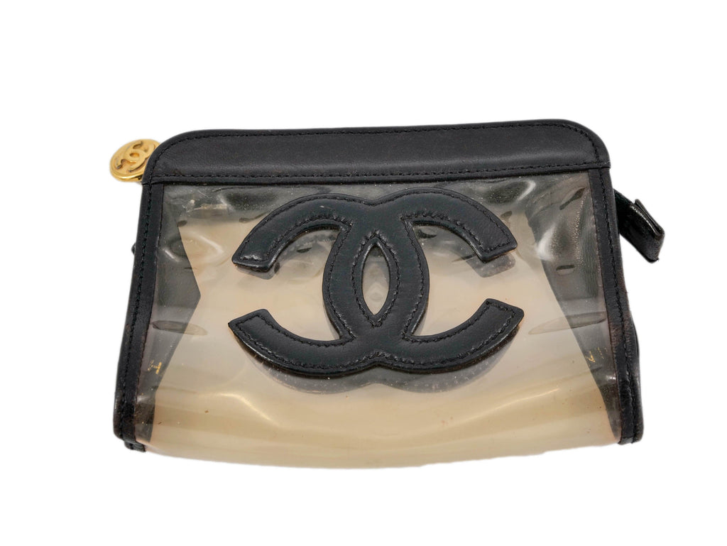 chanel clear cosmetic bag