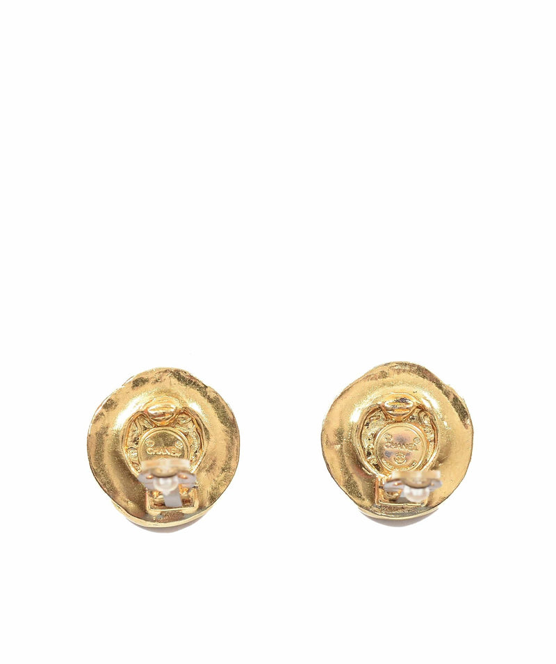 Chanel Vintage Clip-on Earrings CC and 2 Word Logo SKL1102